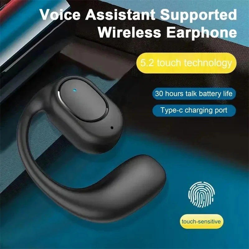 Wireless Headphones Bluetooth Headset with Microphone Bone Conduction Handsfree Noise Canceling Earphones for Driving Audifonos
