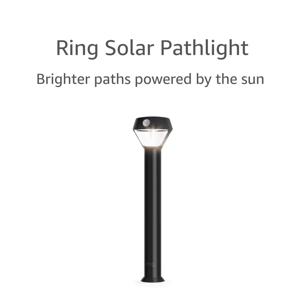 Solar Pathlight - Outdoor Motion-Sensor Security Light, Black (Bridge Required)