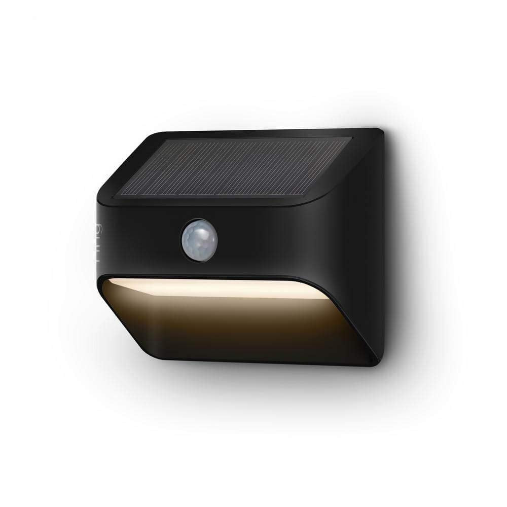 Solar Steplight -- Outdoor Motion-Sensor Security Light, Black (Bridge Required)