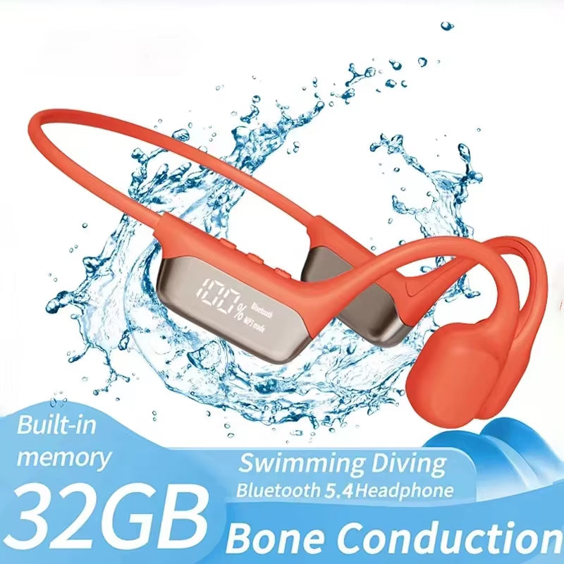 Xiaomi Bone Conduction Earphones IPX8 Waterproof Headset for Swimming Bluetooth 5.4 Wireless Sport Headphones MP3 32G RAM