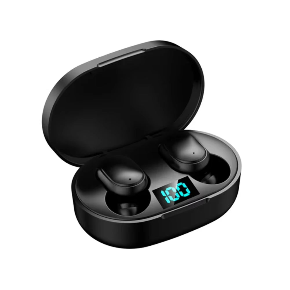 E6S Wireless Earbuds – Noise-Canceling In-Ear Headphones with LED Display Charging Case, Waterproof & Stereo Sound