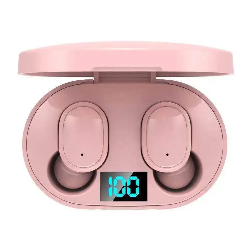 E6S TWS Wireless Bluetooth 5.0 Headphones – Waterproof Sports Earphones with Mic, Stereo Sound, Compatible with iPhone, Xiaomi, Vivo, Oppo