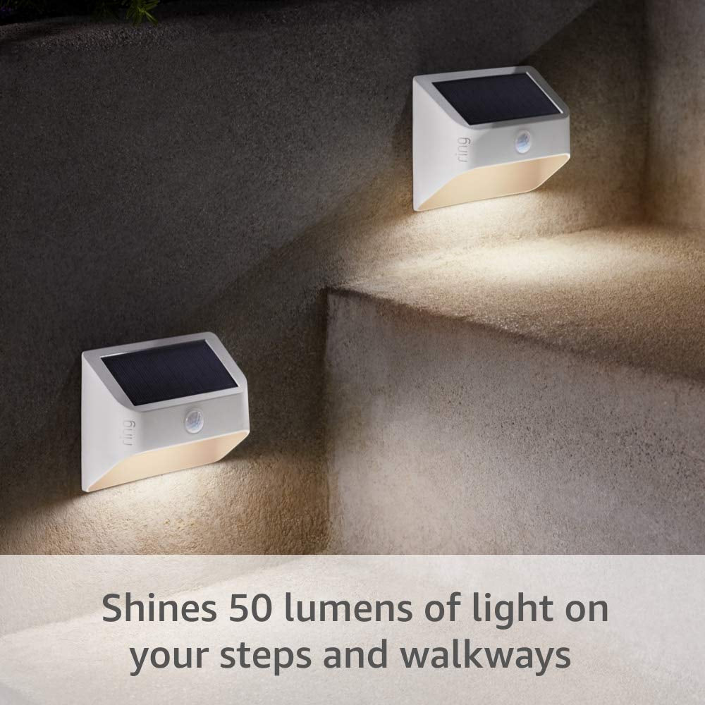 Solar Steplight -- Outdoor Motion-Sensor Security Light, Black (Bridge Required)