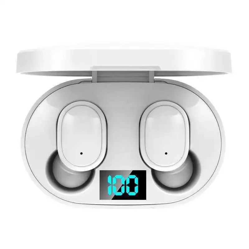 E6S TWS Wireless Bluetooth 5.0 Headphones – Waterproof Sports Earphones with Mic, Stereo Sound, Compatible with iPhone, Xiaomi, Vivo, Oppo