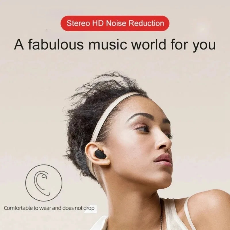 E6S TWS Wireless Bluetooth 5.0 Headphones – Waterproof Sports Earphones with Mic, Stereo Sound, Compatible with iPhone, Xiaomi, Vivo, Oppo