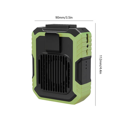 Portable Waist Fan Rechargeable Hanging Neck Fan Wearable Belt Shirt Body Fan Outdoor Working Waist Clip Fan with LED Lights