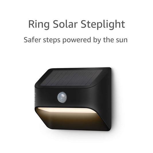 Solar Steplight -- Outdoor Motion-Sensor Security Light, Black (Bridge Required)