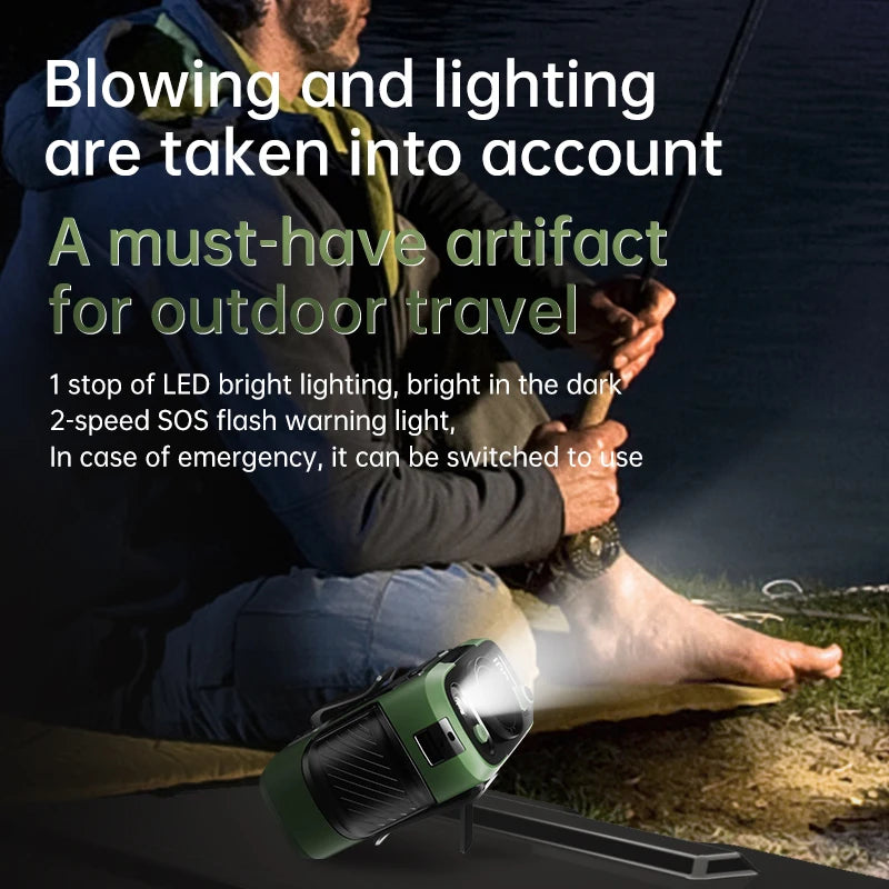 2025 High-Speed Waist Fan with 13,500RPM Motor – Portable 6,000mAh Power Bank Clip Fan for Outdoor, Construction, and Worksite Use
