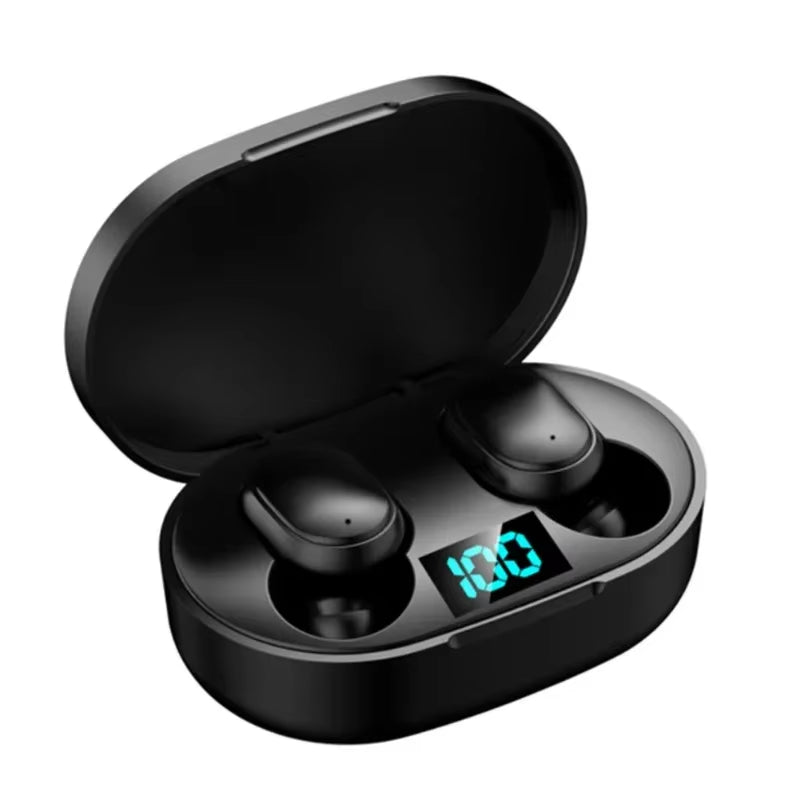 E6S Wireless Earbuds – Noise-Canceling In-Ear Headphones with LED Display Charging Case, Waterproof & Stereo Sound