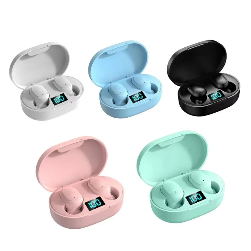 E6S Wireless Earbuds – Noise-Canceling In-Ear Headphones with LED Display Charging Case, Waterproof & Stereo Sound