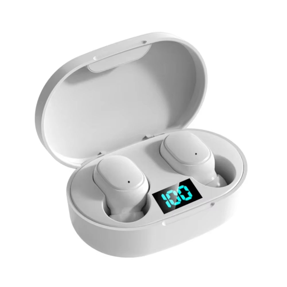 E6S Wireless Earbuds – Noise-Canceling In-Ear Headphones with LED Display Charging Case, Waterproof & Stereo Sound