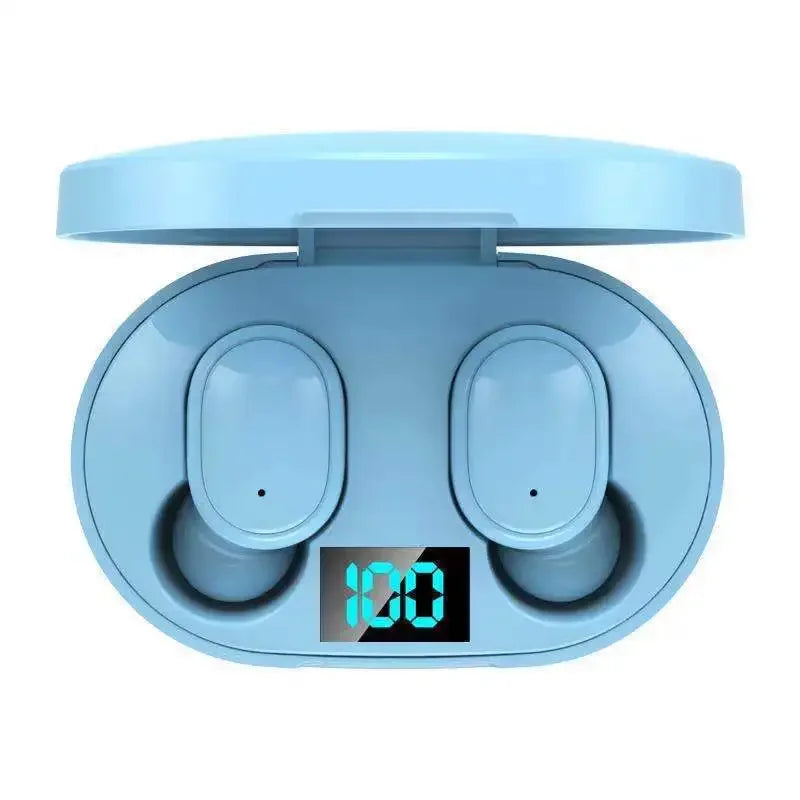 E6S TWS Wireless Bluetooth 5.0 Headphones – Waterproof Sports Earphones with Mic, Stereo Sound, Compatible with iPhone, Xiaomi, Vivo, Oppo