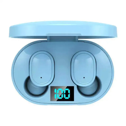 E6S TWS Wireless Bluetooth 5.0 Headphones – Waterproof Sports Earphones with Mic, Stereo Sound, Compatible with iPhone, Xiaomi, Vivo, Oppo