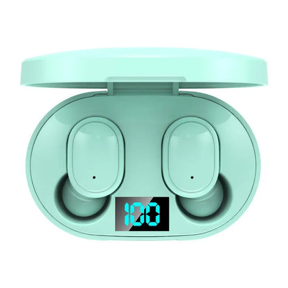 E6S TWS Wireless Bluetooth 5.0 Headphones – Waterproof Sports Earphones with Mic, Stereo Sound, Compatible with iPhone, Xiaomi, Vivo, Oppo