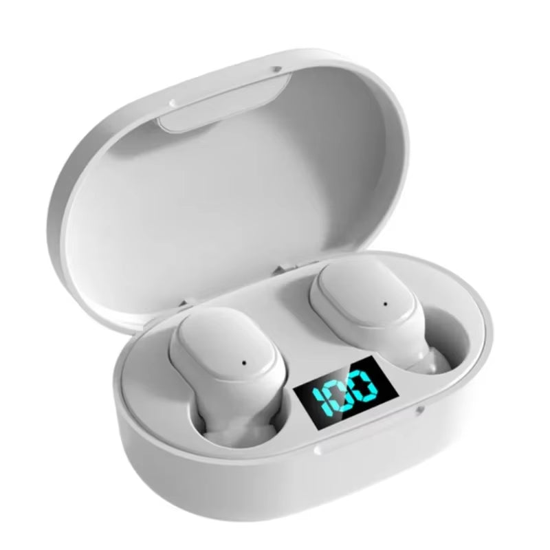 E6S Wireless Earbuds – Noise-Canceling In-Ear Headphones with LED Display Charging Case, Waterproof & Stereo Sound