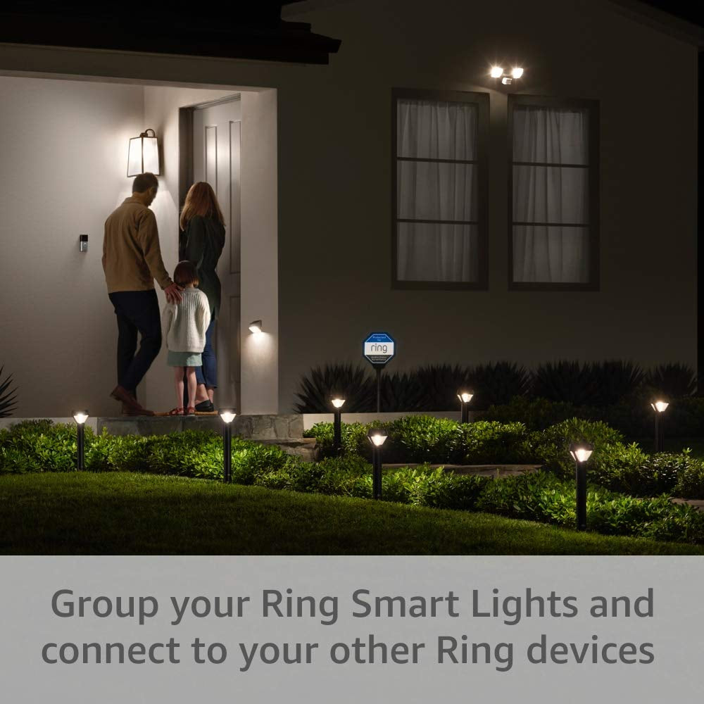 Solar Pathlight - Outdoor Motion-Sensor Security Light, Black (Bridge Required)