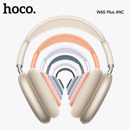 W65 Plus Over-Ear Wireless Bluetooth Headphones with ANC Noise Cancellation, HiFi Sound, Sports Headset with Built-in Controls